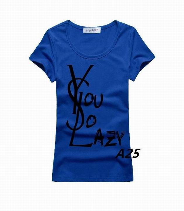 YSL short round collar T woman S-XL-203